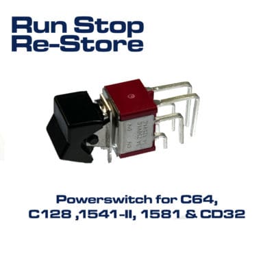 New and original power switch for Commodore 64, 128 wedge, CD32 and 1541-II & 1581 diskdrives